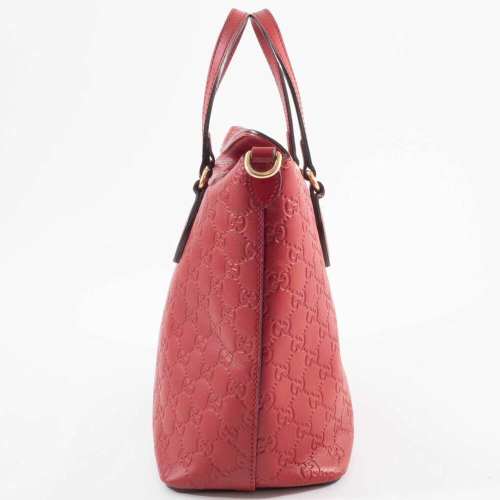 GUCCI Authentic Red Leather Tote Bag - Picture 4 of 16